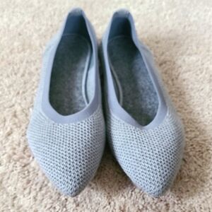 Women's Gray Knit Flats